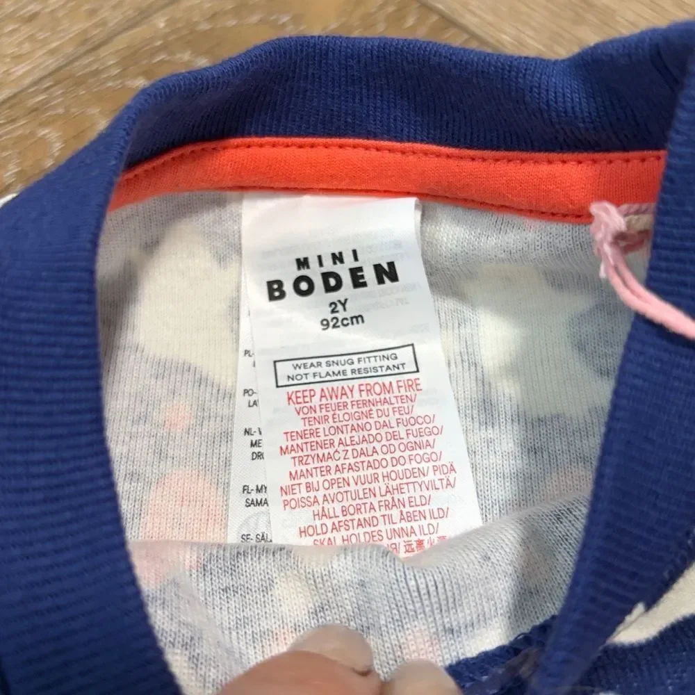 NWT Mini Boden Snug Glow-in-the-dark Pajamas